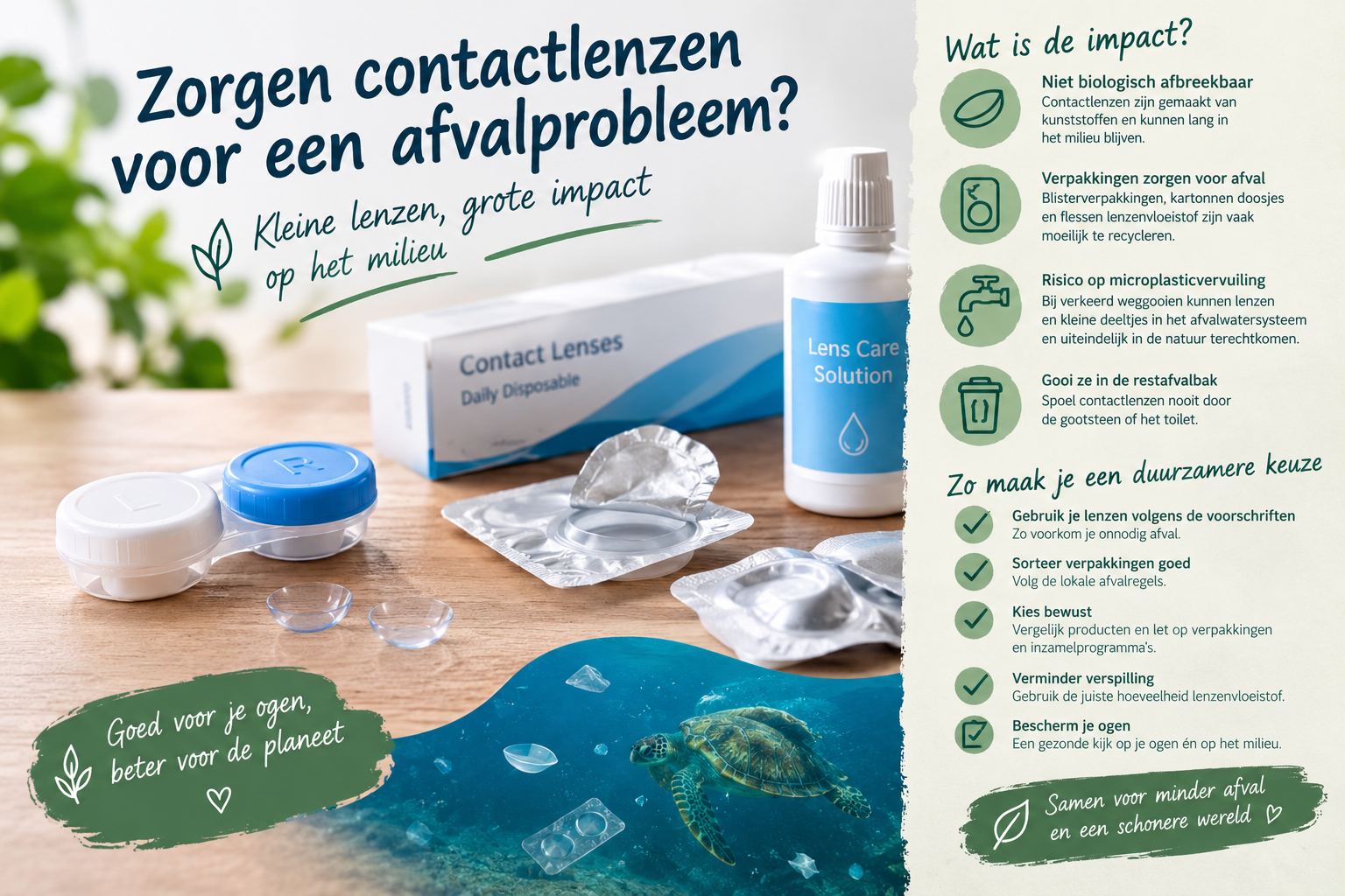 Zorgen contactlenzen voor een afvalprobleem?